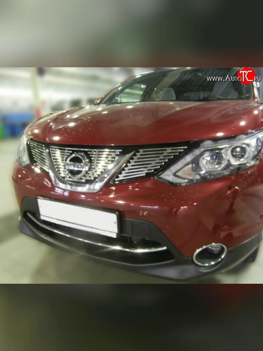Декоративная вставка решетки радиатора (J11) Berkut Nissan Qashqai 2 J11 дорестайлинг (2013-2019)  в Самаре Самарской области