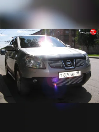 Декоративная вставка решетки радиатора Berkut Nissan Qashqai 1 J10 дорестайлинг (2007-2010)