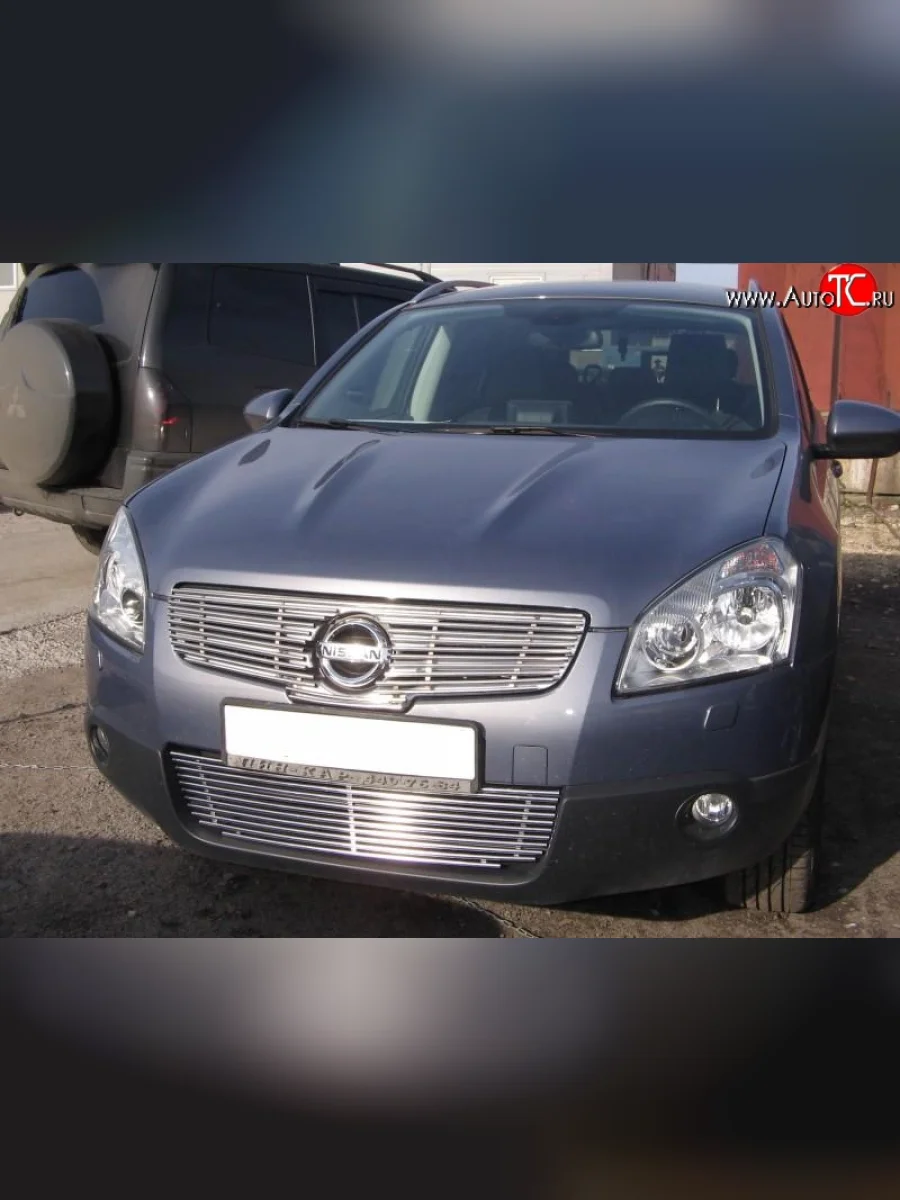 Декоративная вставка решетки радиатора Berkut Nissan Qashqai +2 1 J10 дорестайлинг (2008-2010)  в Керчи Республика Крым
