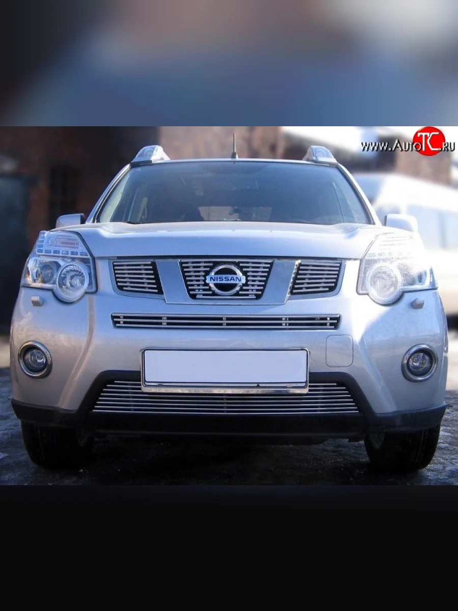 Декоративная вставка решетки радиатора Berkut Nissan X-trail 2 T31 рестайлинг (2010-2015)  в Керчи Республика Крым