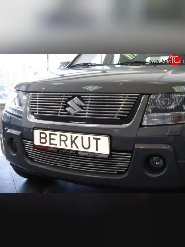 Декоративная вставка решетки радиатора (V2.4/3.2) Berkut Suzuki Grand Vitara JT 5 дверей дорестайлинг (2005-2008)
