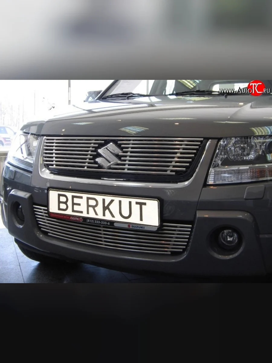 Декоративная вставка решетки радиатора (V2.0) Berkut Suzuki Grand Vitara JT 3 двери дорестайлинг (2005-2008)  в Керчи Республика Крым