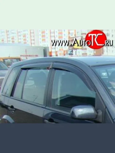 Комплект дефлекторов окон (ветровиков) 4 шт. Russtal Ford Fusion 1 хэтчбэк дорестайлинг (2002-2005)