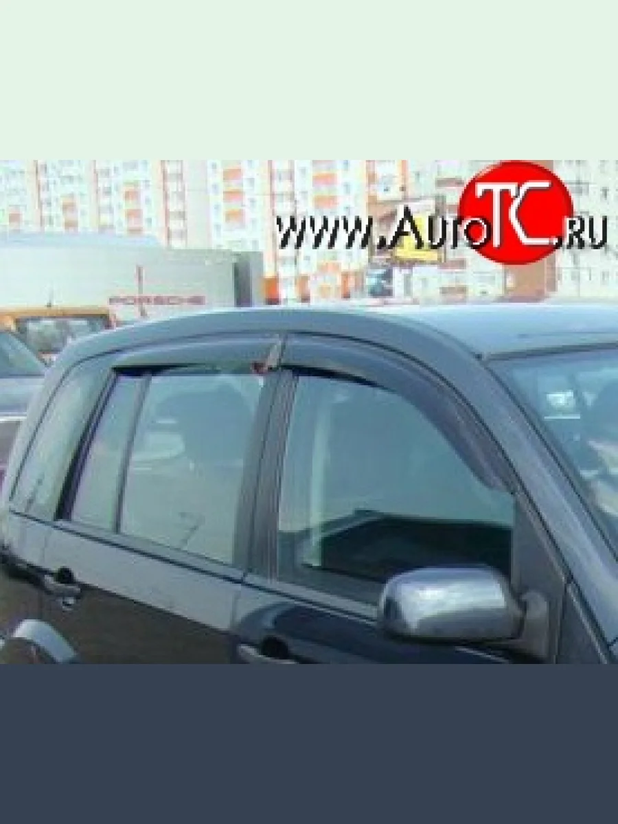 Комплект дефлекторов окон (ветровиков) 4 шт. Russtal Ford Fusion 1 хэтчбэк дорестайлинг (2002-2005)  в Керчи Республика Крым