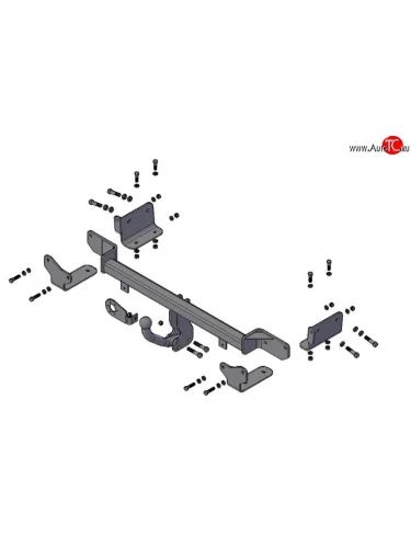 Фаркоп Russtal KIA Rio 2 JB дорестайлинг, хэтчбэк 5 дв. (2005-2009)