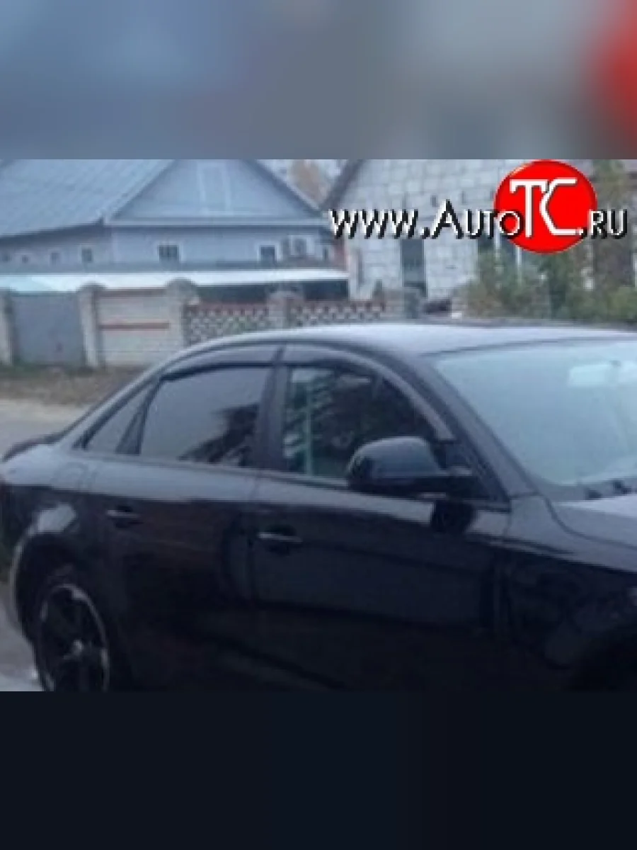Комплект дефлекторов окон (ветровиков) 4 шт. Russtal Audi A4 B8 дорестайлинг, седан (2007-2011)  в Перми Пермском крае