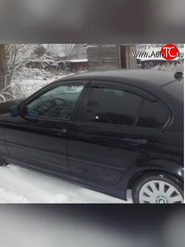 Комплект дефлекторов окон (ветровиков) 4 шт. (седан) Russtal BMW 3 серия E46 седан дорестайлинг (1998-2001)