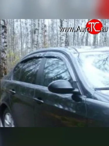 Комплект дефлекторов окон (ветровиков) 4 шт. (седан) Russtal BMW 3 серия E90 седан дорестайлинг (2004-2008)