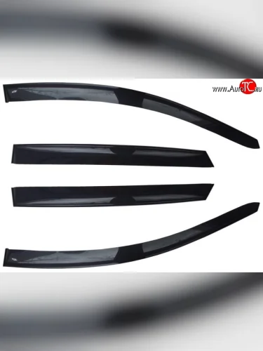 Комплект дефлекторов окон (ветровиков) 4 шт. (хетчбек) Russtal Chery Bonus (A13) лифтбэк (2011-2016)