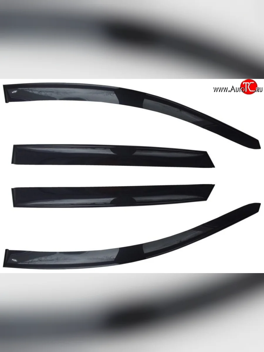 Комплект дефлекторов окон (ветровиков) 4 шт. (хетчбек) Russtal Chery Bonus (A13) лифтбэк (2011-2016)  в Самаре Самарской области
