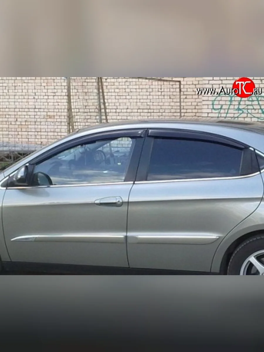 Комплект дефлекторов окон (ветровиков) 4 шт. (седан) Russtal Chery M11 A3 седан (2010-2016)  в Перми Пермском крае