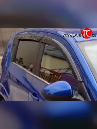 Комплект дефлекторов окон (ветровиков) 4 шт. (5 дв.) Russtal Chevrolet Aveo T300 хэтчбек (2011-2015)