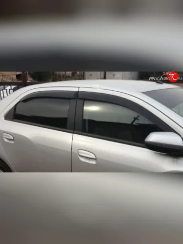 Комплект дефлекторов окон (ветровиков) 4 шт. (рестайлинг) Russtal Chevrolet Aveo T200 седан (2003-2008)