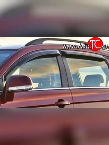 Комплект дефлекторов окон (ветровиков) 4 шт. Russtal Chevrolet Captiva  дорестайлинг (2006-2011)