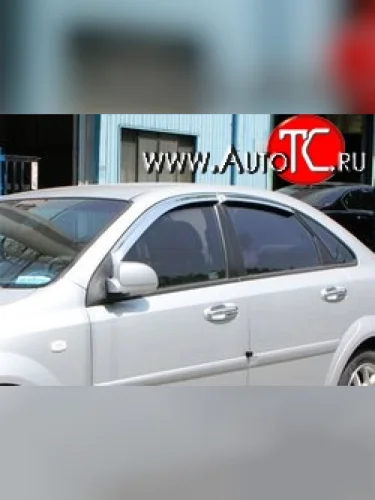 Комплект дефлекторов окон (ветровиков) 4 шт. Russtal Chevrolet Lacetti седан (2002-2013)