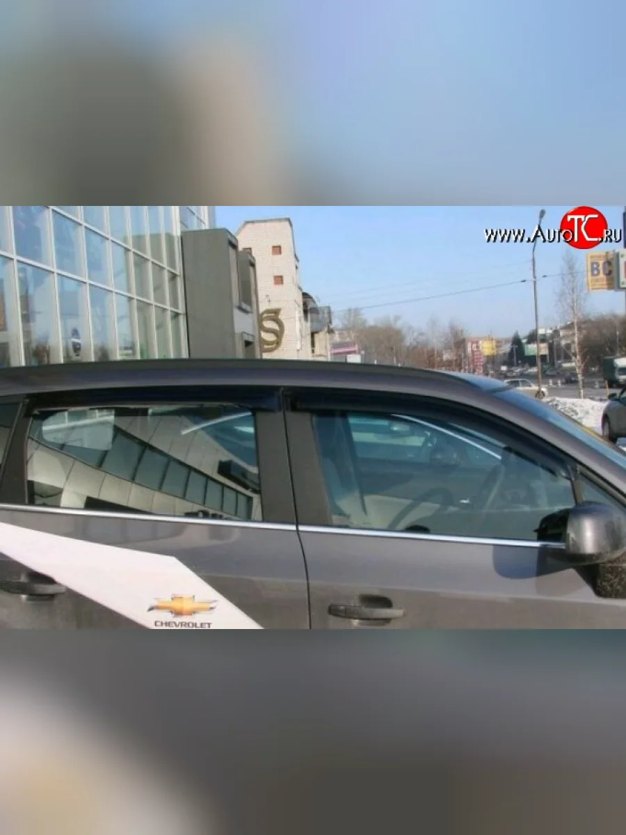 Комплект дефлекторов окон (ветровиков) 4 шт. Russtal Chevrolet Orlando (2011-2018)  в Керчи Республика Крым