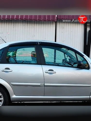 Комплект дефлекторов окон (ветровиков) 4 шт. (хетчбек, 5 дверей) Russtal CITROEN C3 FC/FN хэтчбэк (2002-2009)