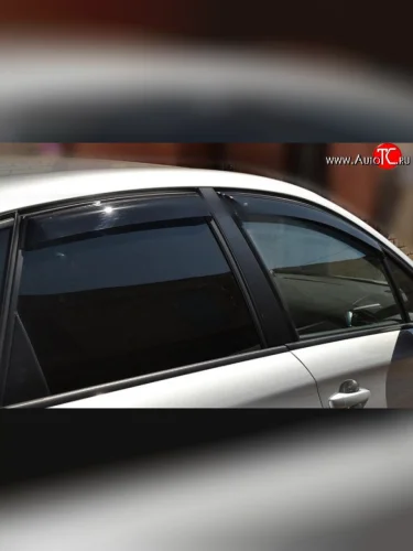 Комплект дефлекторов окон (ветровиков) 4 шт. (5 дверей) Russtal CITROEN C4  дорестайлинг, хэтчбэк 5 дв. (2004-2008)