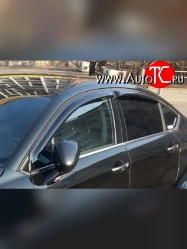 Комплект дефлекторов окон (ветровиков) 4 шт. (седан) Russtal CITROEN C5 RD дорестайлинг, седан (2008-2017)