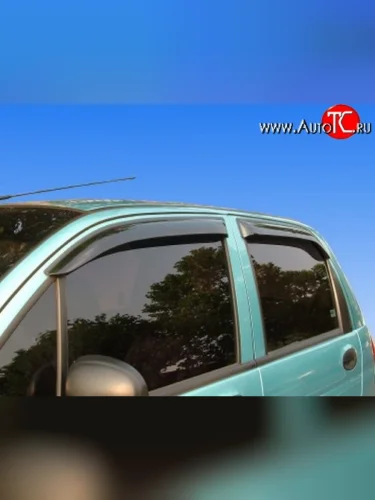 Комплект дефлекторов окон (ветровиков) 4 шт. Russtal Daewoo Matiz M100 дорестайлинг (1998-2000)