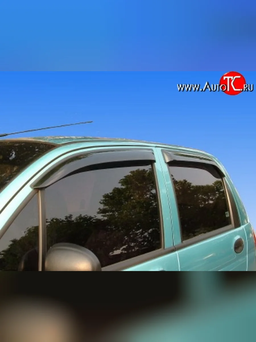 Комплект дефлекторов окон (ветровиков) 4 шт. Russtal Daewoo Matiz M100 дорестайлинг (1998-2000)  в Керчи Республика Крым