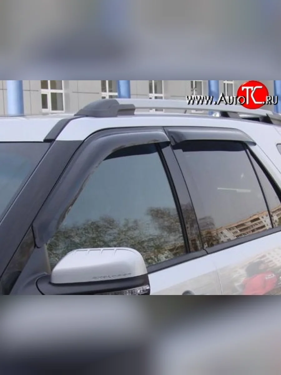Комплект дефлекторов окон (ветровиков) 4 шт. Russtal Ford Explorer U502 дорестайлинг (2010-2016)  в Воронеже Воронежской области