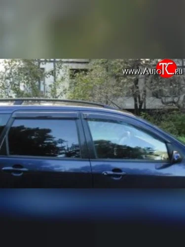 Комплект дефлекторов окон (ветровиков) 4 шт. Russtal Ford Focus 1 универсал дорестайлинг (1998-2002)