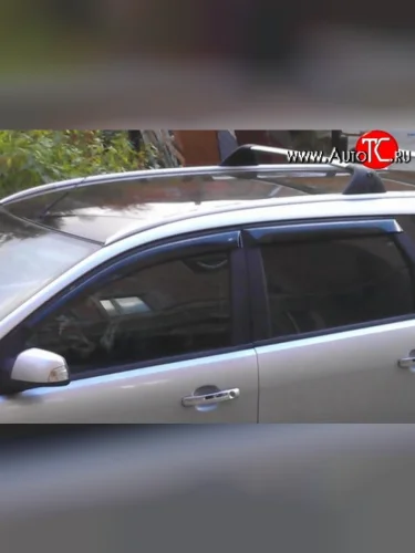 Комплект дефлекторов окон (ветровиков) 4 шт. Russtal Ford Focus 2 универсал рестайлинг (2007-2011)