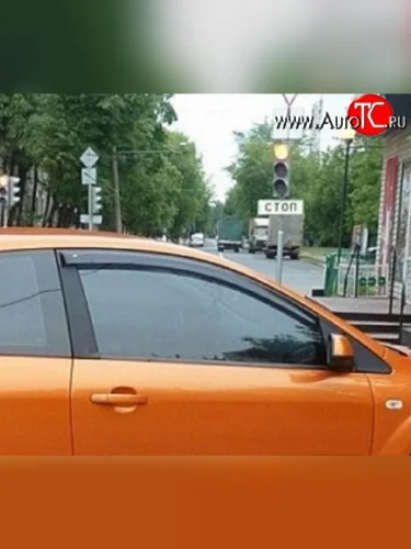 Комплект дефлекторов окон (ветровиков) 4 шт. Russtal Ford Focus 2 хэтчбэк 3 дв. рестайлинг (2007-2011)
