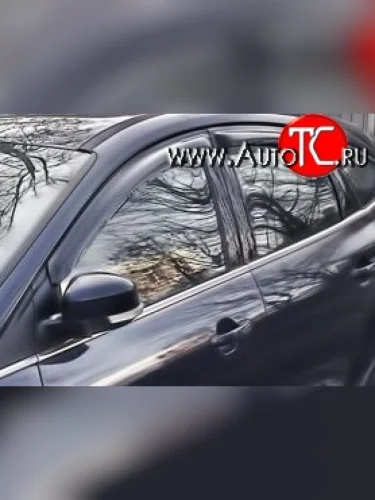 Комплект дефлекторов окон (ветровиков) 4 шт. Russtal Ford Focus 2 хэтчбэк 5 дв. рестайлинг (2007-2011)
