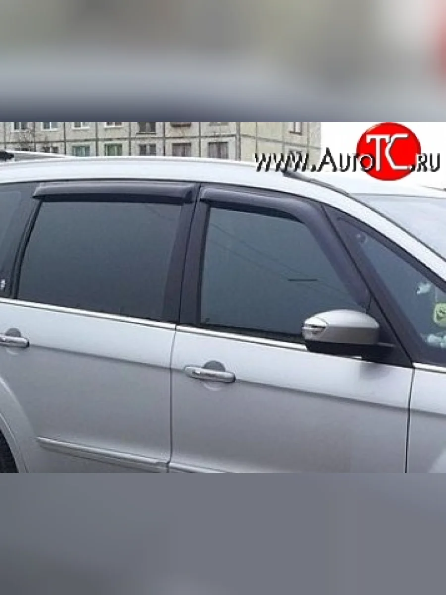 Комплект дефлекторов окон (ветровиков) 4 шт. Russtal Ford Galaxy 2 дорестайлинг (2006-2010)