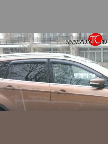 Комплект дефлекторов окон (ветровиков) 4 шт. Russtal Ford Kuga 2 дорестайлинг (2013-2016)