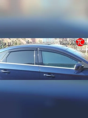 Комплект дефлекторов окон (ветровиков) 4 шт. (седан) Russtal Ford Mondeo Mk4,BD дорестайлинг, седан (2007-2010)