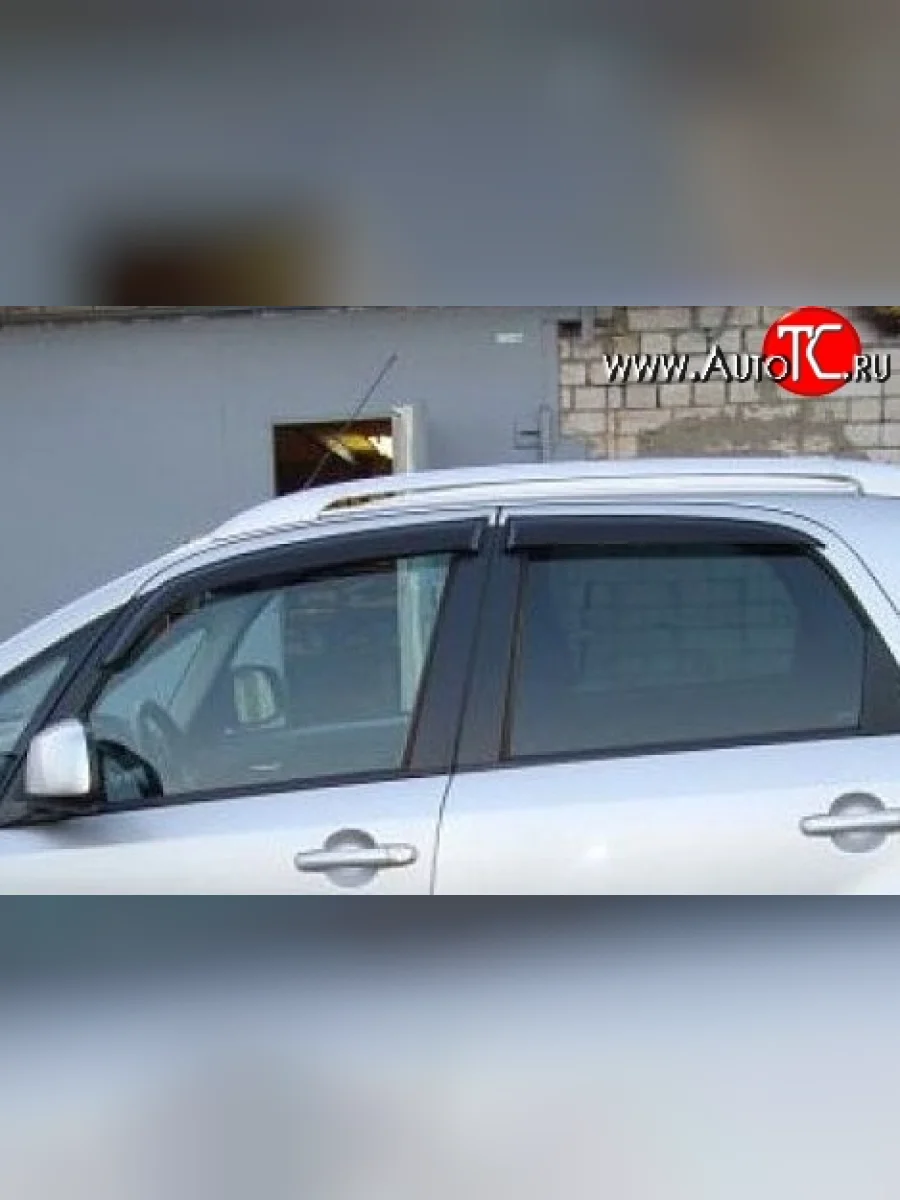 Комплект дефлекторов окон (ветровиков) 4 шт. (хетчбек) Russtal Fiat Sedici (2005-2014)  в Самаре Самарской области