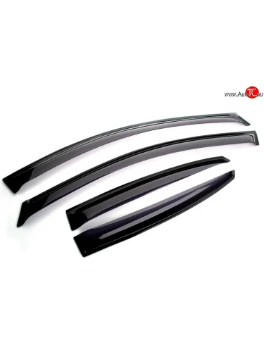 Комплект дефлекторов окон (ветровиков) 4 шт. Russtal Geely Emgrand EC7 хэтчбек (2009-2016)