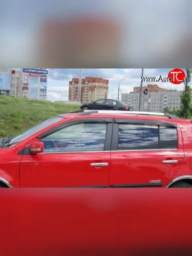 Комплект дефлекторов окон (ветровиков) 4 шт. Russtal Geely MK Cross (2011-2016)