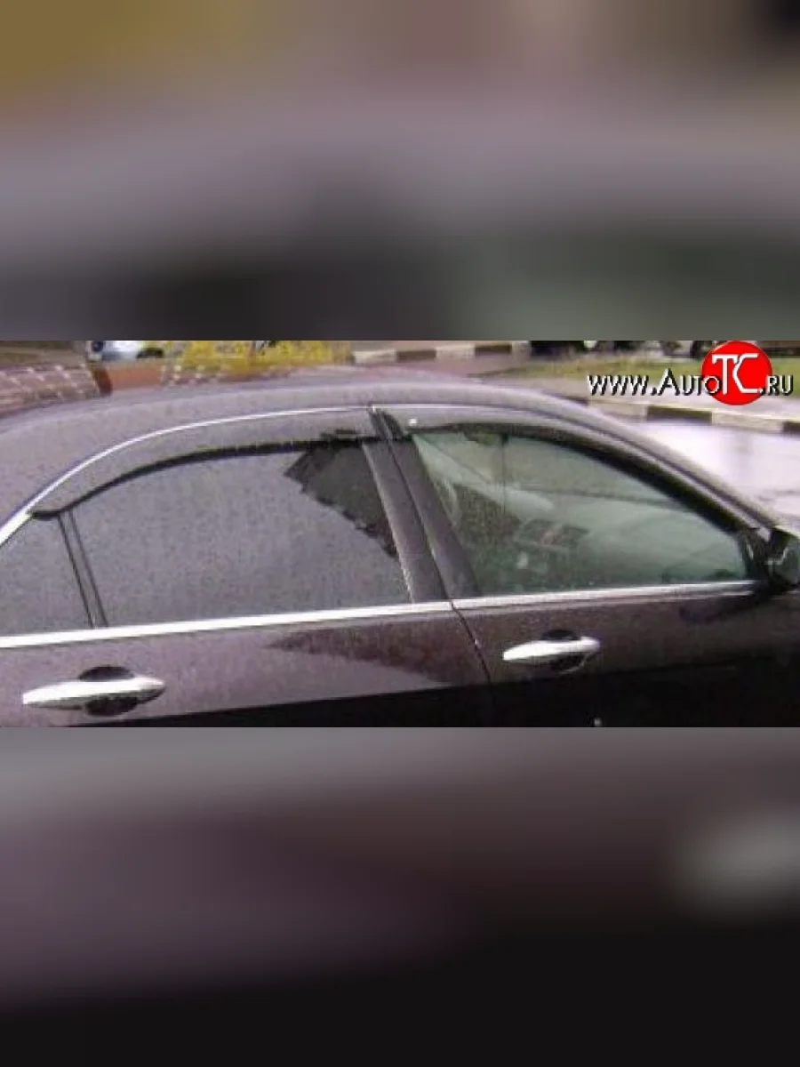 Комплект дефлекторов окон (ветровиков) 4 шт. (седан) Russtal Honda Accord 7 CL седан дорестайлинг (2002-2005)  в Перми Пермском крае