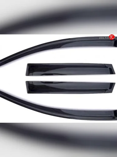 Комплект дефлекторов окон (ветровиков) 4 шт. Russtal Honda CR-V RE1,RE2,RE3,RE4,RE5,RE7 дорестайлинг (2007-2010)