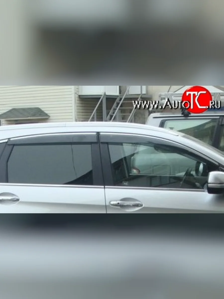 Комплект дефлекторов окон (ветровиков) 4 шт. Russtal Honda CR-V RM1,RM3,RM4 дорестайлинг (2012-2015)  в Самаре Самарской области