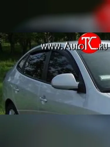 Комплект дефлекторов окон (ветровиков) 4 шт. (седан) Russtal Hyundai Elantra HD (2006-2011)