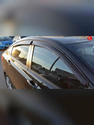 Комплект дефлекторов окон (ветровиков) 4 шт. (седан) Russtal Hyundai Elantra MD рестайлинг (2013-2016)