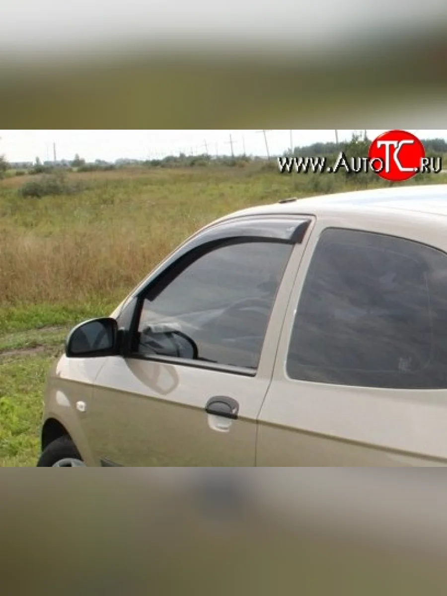 Комплект дефлекторов окон (ветровиков) 4 шт. (3 дв.) Russtal Hyundai Getz TB хэтчбэк 5 дв. дорестайлинг (2002-2005)  в Перми Пермском крае