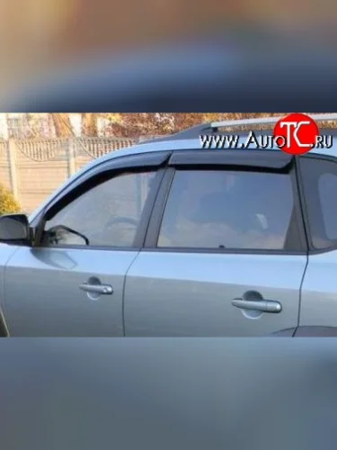 Комплект дефлекторов окон (ветровиков) 4 шт. Russtal Hyundai Tucson JM (2004-2010)