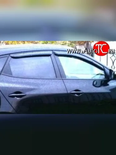 Комплект дефлекторов окон (ветровиков) 4 шт. Russtal Hyundai IX35 LM дорестайлинг (2009-2013)