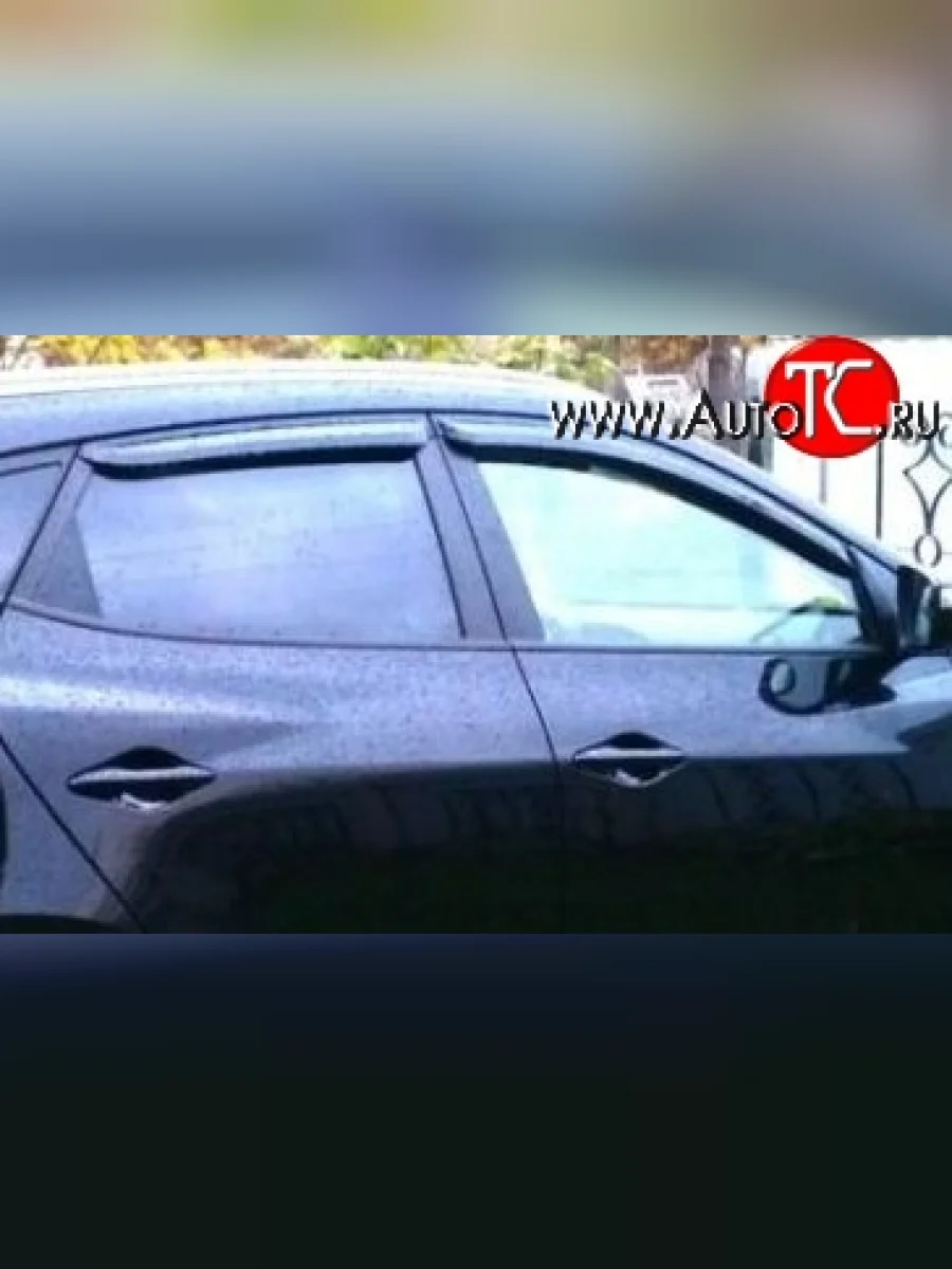 Комплект дефлекторов окон (ветровиков) 4 шт. Russtal Hyundai IX35 LM дорестайлинг (2009-2013)  в Воронеже Воронежской области