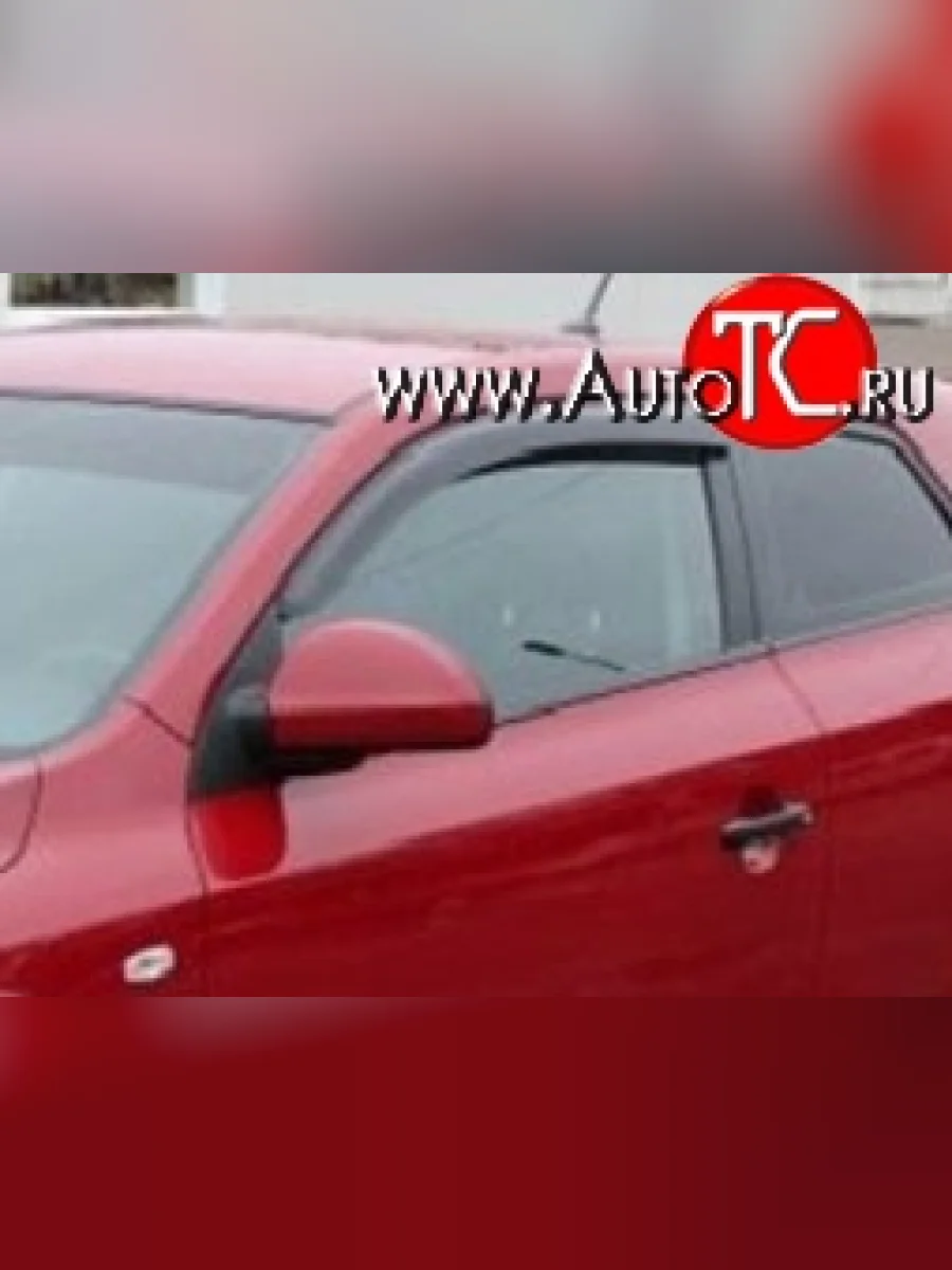 Комплект дефлекторов окон (ветровиков) 4 шт. (хетчбек, 3 дв.) Russtal KIA Ceed 1 ED рестайлинг, хэтчбэк 5 дв. (2010-2012)  в Перми Пермском крае