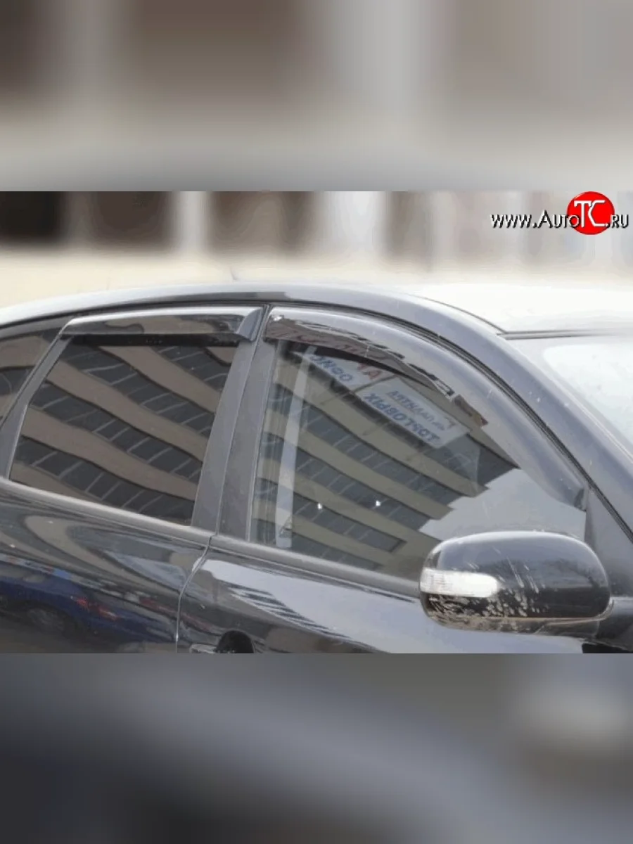 Комплект дефлекторов окон (ветровиков) 4 шт. Russtal KIA Ceed 1 ED рестайлинг, хэтчбэк 5 дв. (2010-2012)  в Перми Пермском крае