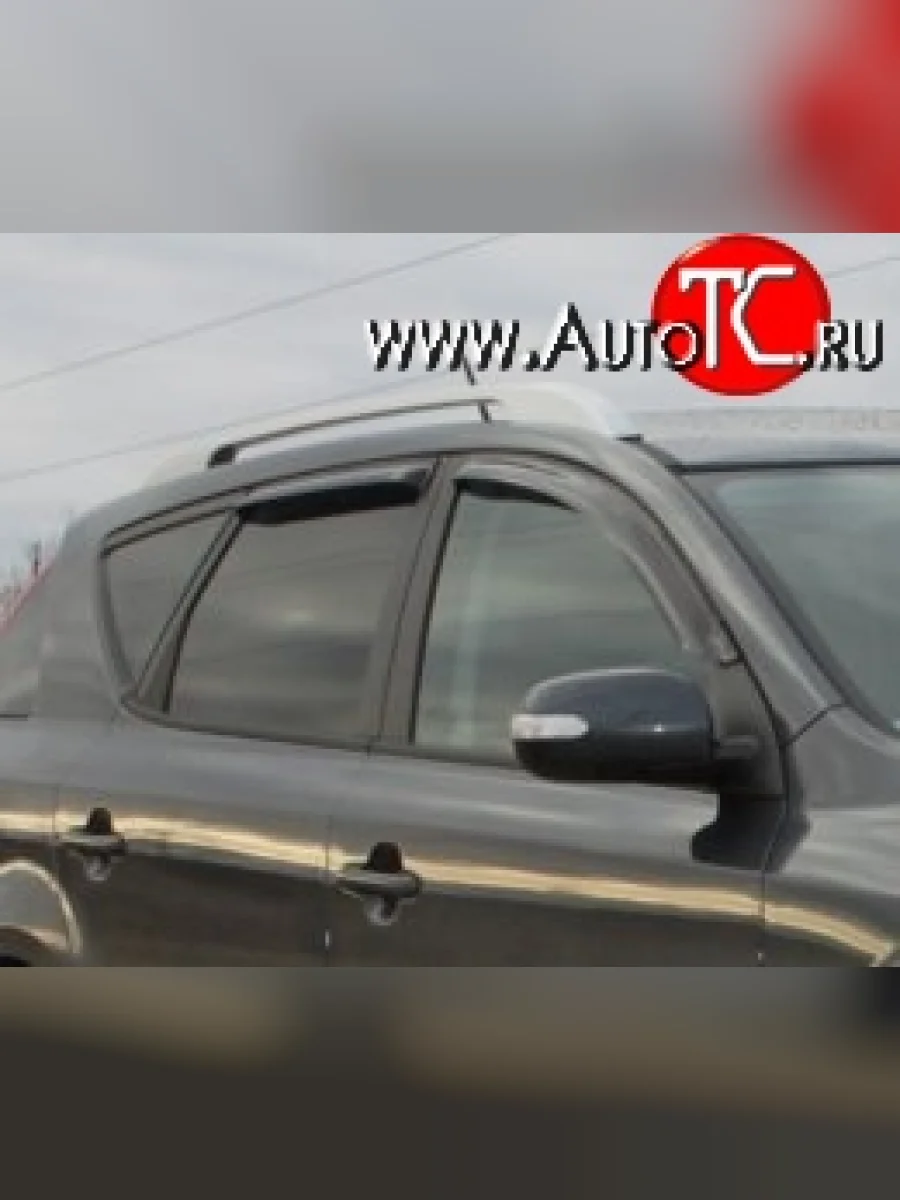 Комплект дефлекторов окон (ветровиков) 4 шт. (универсал) Russtal KIA Ceed 1 ED дорестайлинг, хэтчбэк 5 дв. (2006-2010)  в Керчи Республика Крым
