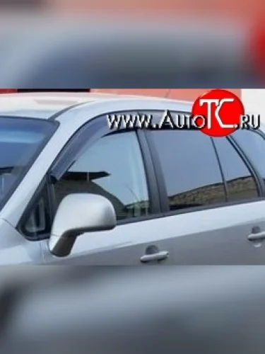 Комплект дефлекторов окон (ветровиков) 4 шт. Russtal KIA Carens UN (2006-2013)