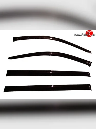 Комплект дефлекторов окон (ветровиков) 4 шт. Russtal KIA Carnival VQ минивэн рестайлинг (2010-2014)